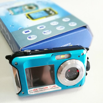 工廠直銷雙屏防水?dāng)?shù)碼相機 2400萬微距高清水下攝影機，支持一件代發(fā)及攝影攝像服務(wù)